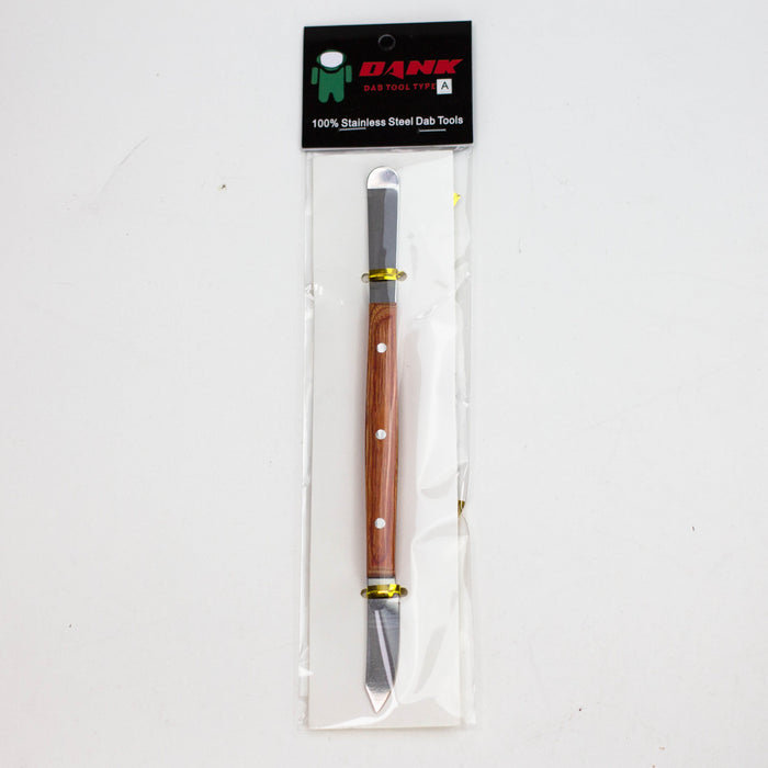 DANK  STAINLESS STEEL DABBER WITH WOOD HANDLE