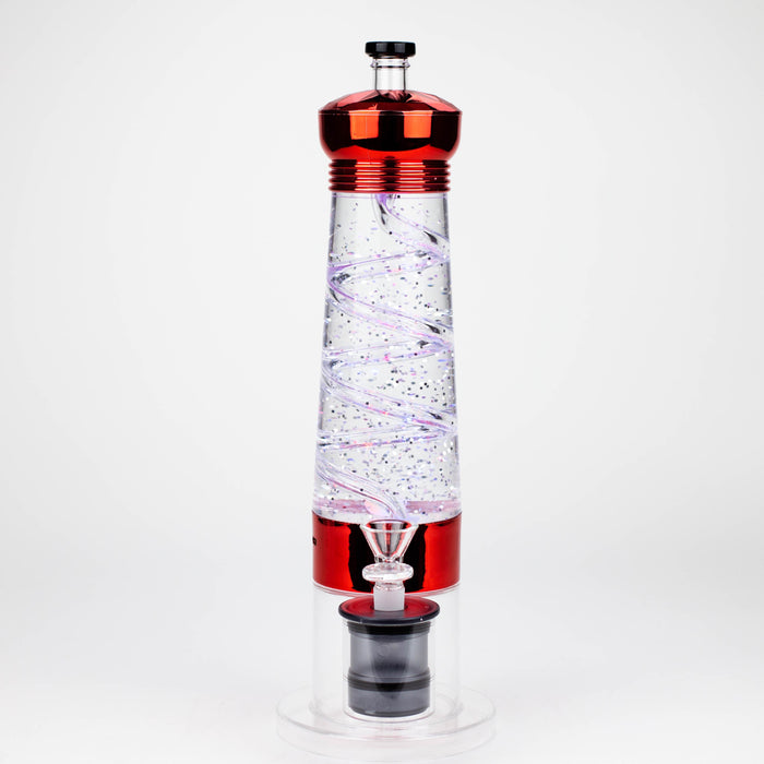 12" Electric lava lamp bong with UFO Perc-Assorted [LQN0012]