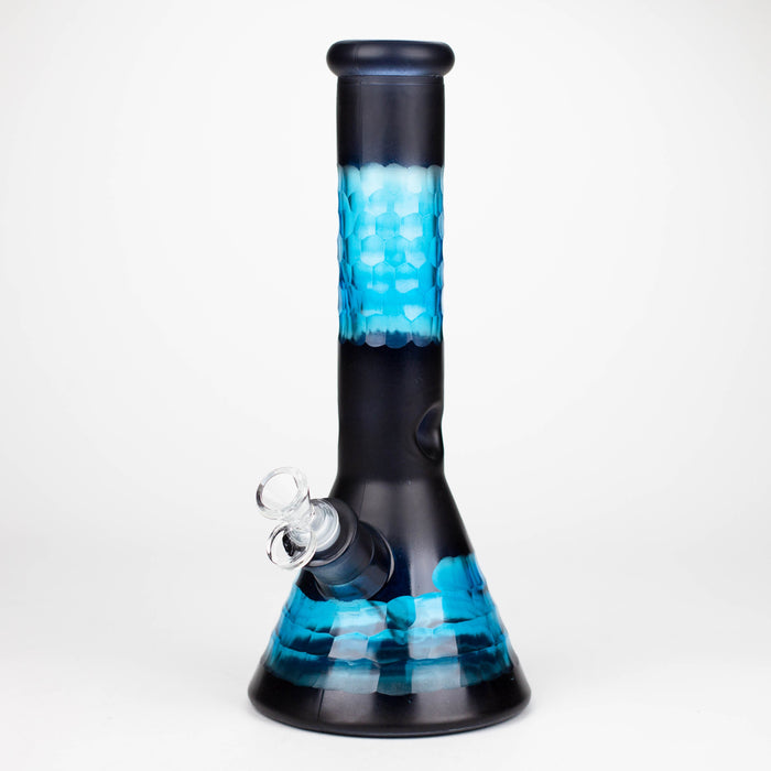 12.5" Soft glass 7mm beaker water bong [M12007B]