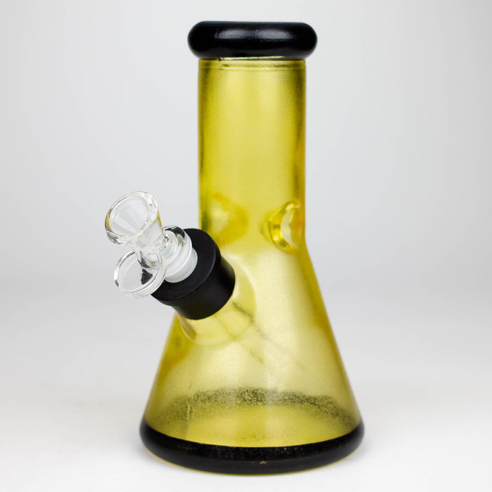 8" Soft glass 7mm beaker water bong [M08001]