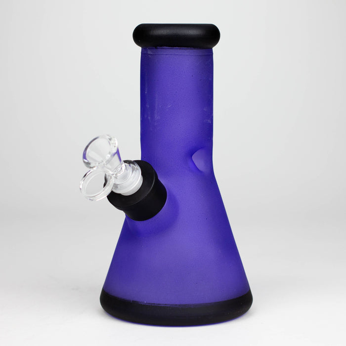 8" Soft glass 7mm beaker water bong [M08001]