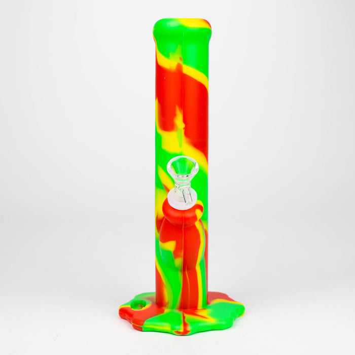 10" Straight Tube silicone bong-Assorted [TX9]