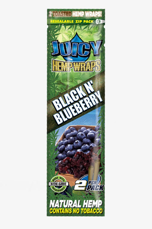 Juicy Jay's Hemp Wraps-2 Packs-Black and blueberry - One Wholesale
