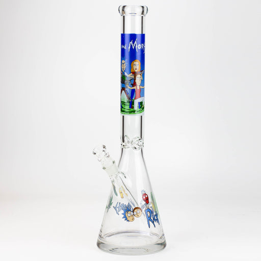 20" RM decal 7 mm glass water bong-Graphic A - One Wholesale