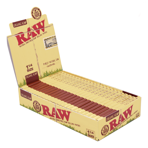 Raw organic hemp rolling paper 1 - 1/4" Size ONE 1 1/4"
