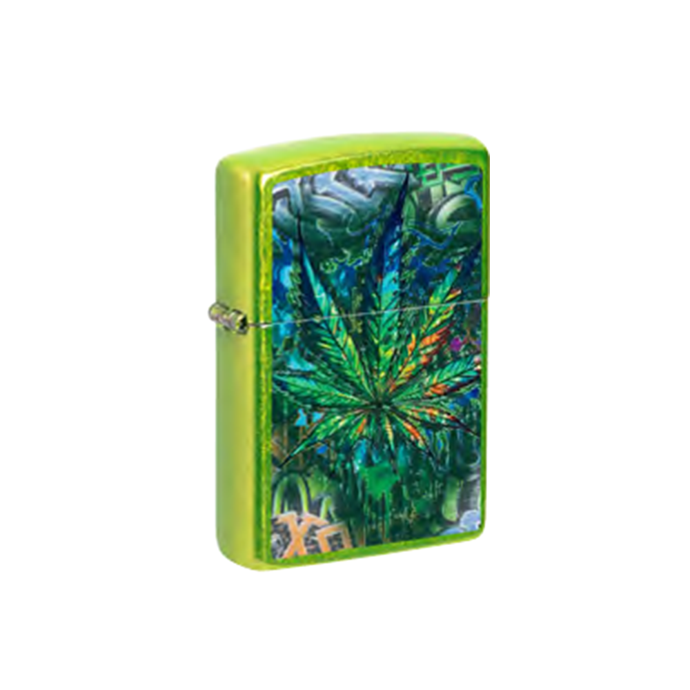 Zippo 46846 Cannabis Street Art Graffiti Weed Leaf — Bong Outlet Canada