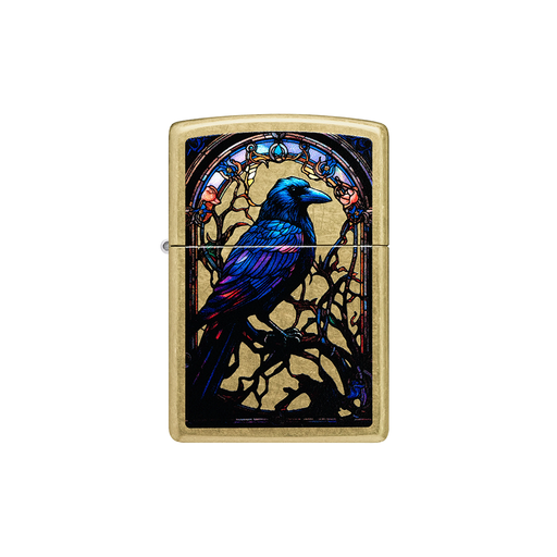 Zippo 46946 Stained Glass Raven Design Animal · Plant ONE