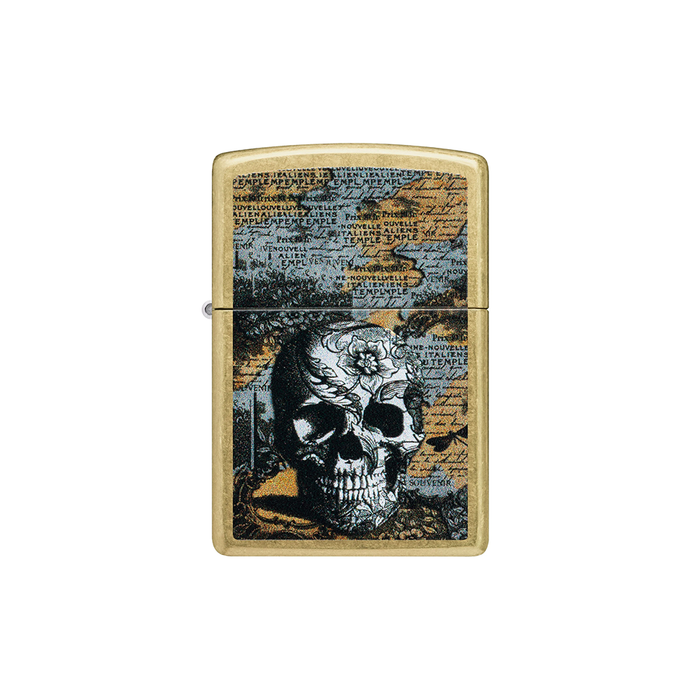 Zippo 46577 Floral Skull Zippo Lighter ONE