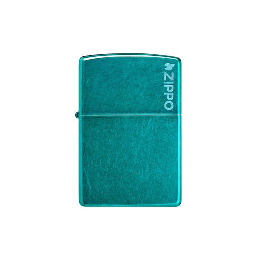 Zippo 24004ZL Translucent Candy Teal with Zippo Logo Basic · Pattern ONE