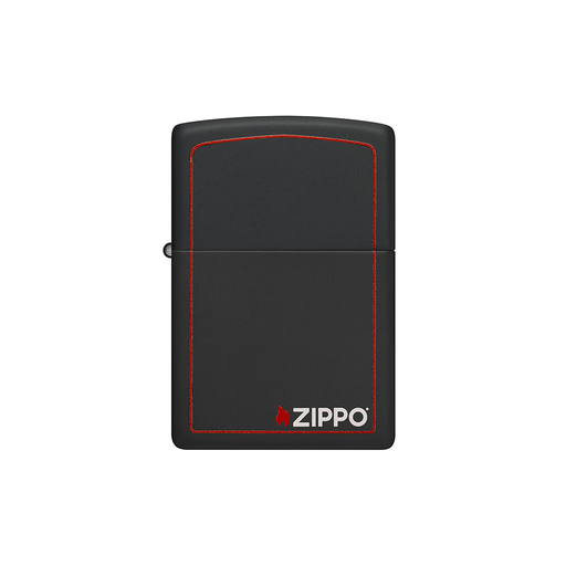 Zippo 218ZB Black Matte with Zippo Border Zippo Lighter ONE