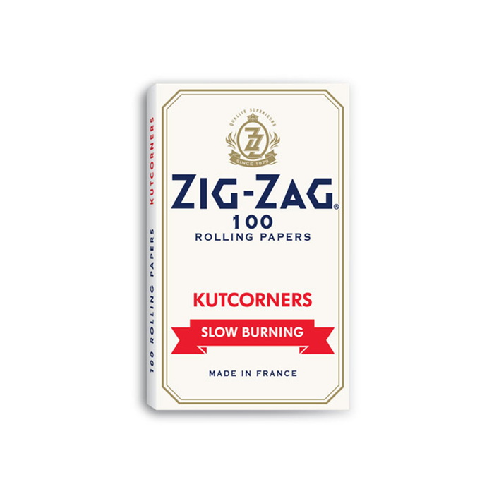 Zig Zag Slow burning White Papers Kutcorners Single Wide Size ONE