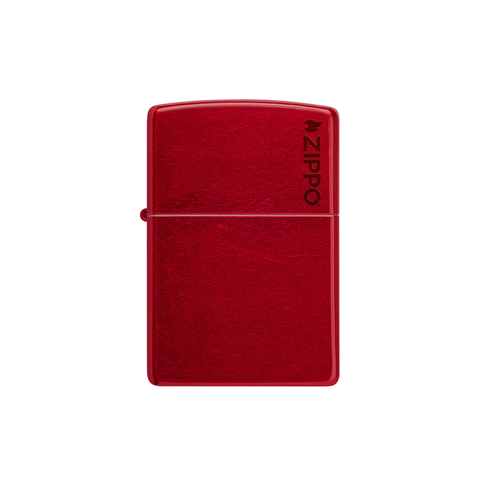 Zippo 21063ZL Classic Candy Apple Red Zippo Logo Zippo Lighter ONE