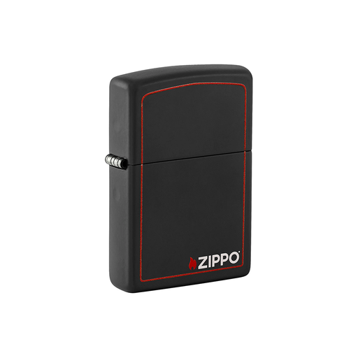 Zippo 218ZB Black Matte with Zippo Border Zippo Lighter ONE
