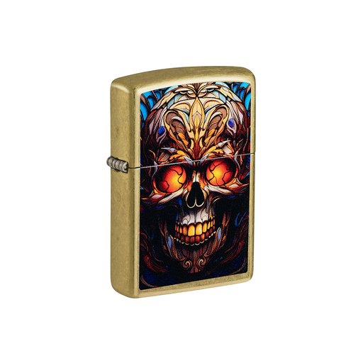 Zippo 46715 Stained Glass Skull Design 