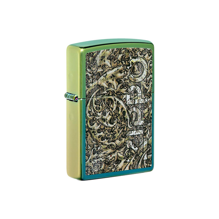 Zippo 49416 Zippo Design High Polish Teal Zippo Lighter ONE