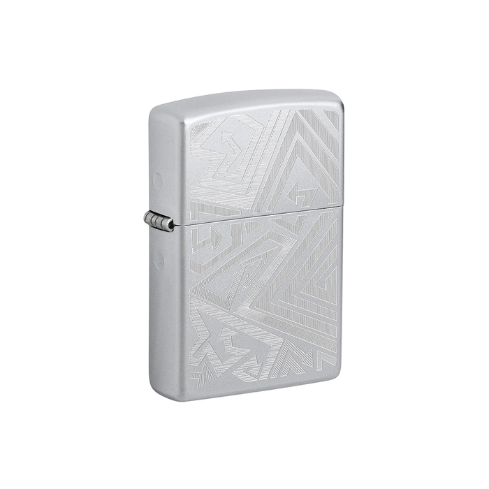Zippo 46481 Which Way? Lined Arrow Design Zippo Lighter ONE