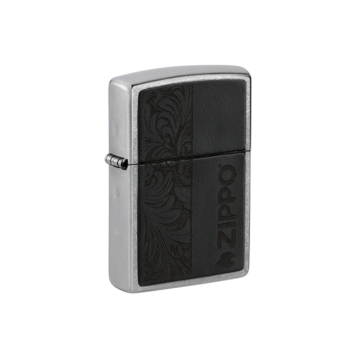 Zippo 46919 Black Leather Emblem - Zippo Design Crest · Emblem · Military ONE