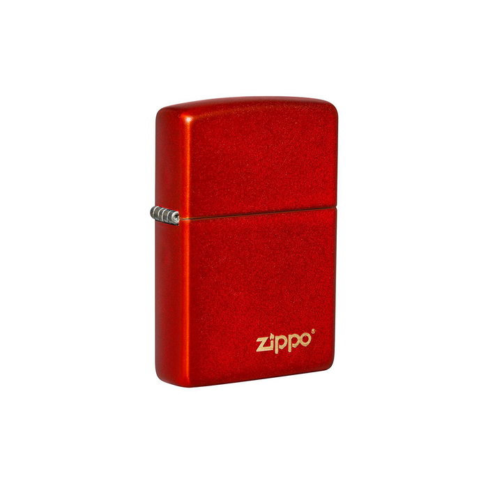 Zippo 49475ZL Metallic Red Matte Zippo Logo Zippo Lighter ONE