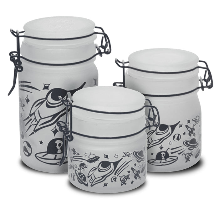 UFO Design Glass Storage Jar-Multiple Sizes Available [SMKZ-141] Jar Canadian Distributor