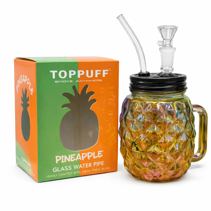 6″ Pineapple Glass Bong – Metallic Finish [GP2045PIN] Glass Bong ONE