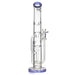 GEAR Premium® | 15" Stemless Dual Chamber Recycler Water Pipe Glass Bong Smoking Cat Distribution Purple Slyme