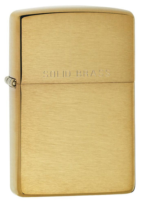Zippo 204 Classic Brushed Solid Brass Zippo Lighter ONE