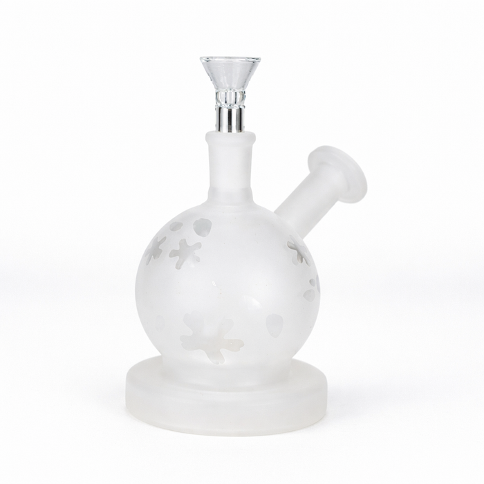 5" Frosted Glass Bubbler
