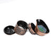 4 Parts 50mm Kettle Shape Metal Grinder Box of 6 [SMJL-008] Display Pack Canadian Distributor