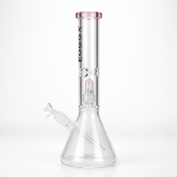 FOGGX | 14" Glass Water Pipe with Percolator [FT187] Glass Bong LEHIGH WHOLESALE