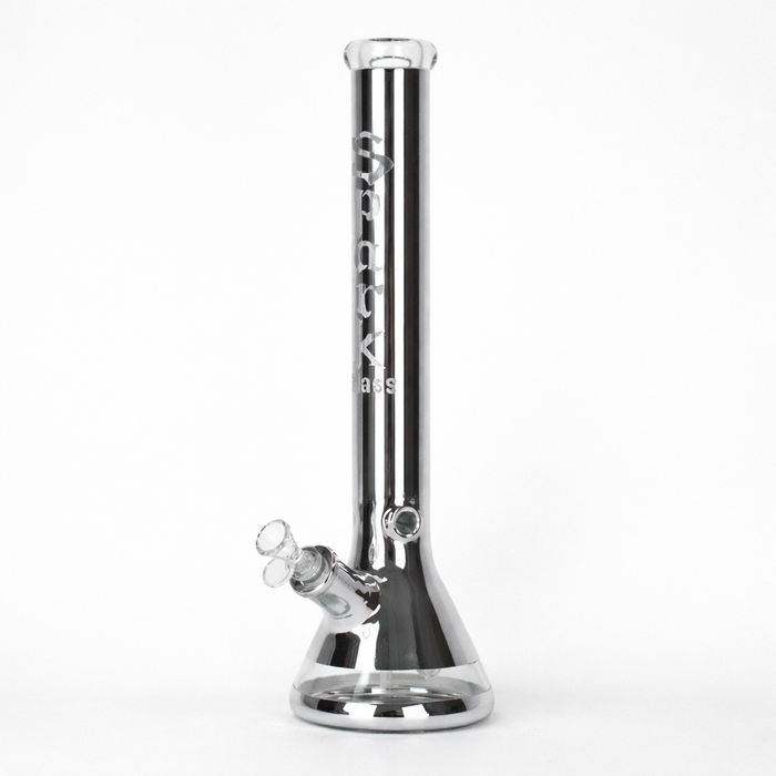 SPARK | 18" 7 mm metallic classic beaker bong ( GP2049 ) Glass Bong ONE Silver