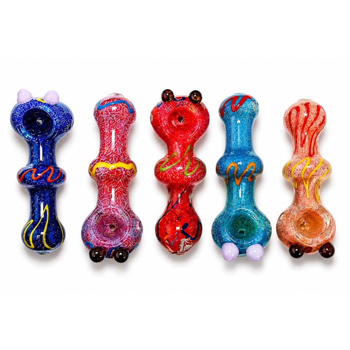 4.25" Textured Fumed Glass Hand Pipe Glass Pipe Super Supplys Inc Default Title
