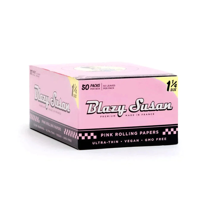 Blazy Susan | Pink 1-1/4 Rolling paper box of 50