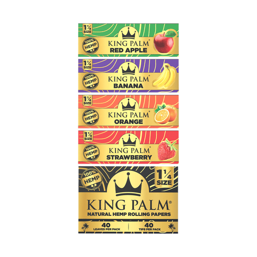 King Palm | Flavored Hemp Rolling Papers - 1 1/4 Size 1 - 1/4" Size Cannatron
