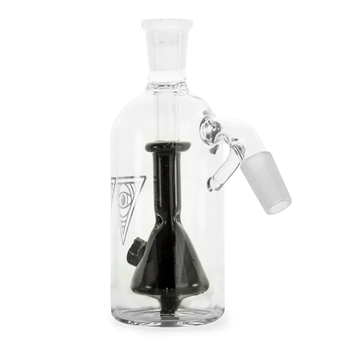 Red Eye Glass® | 14mm 45° “Bong in a Bottle” Ash Catcher Ashcatcher · Percolator · Filter · Mouthpiece West Coast Gifts Black