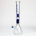 NG | 18 inch 6-Arm Perc & Splash Guard Beaker [G607-7] Glass Bong High-End Brands Glass BLUE