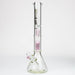 NG | 18 inch 6-Arm Perc & Splash Guard Beaker [G607-7] Glass Bong High-End Brands Glass PINK