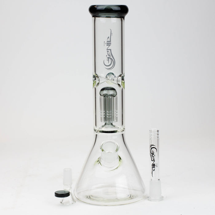 12" Genie-Tree arms color accented glass water bong Beaker Bong ONE
