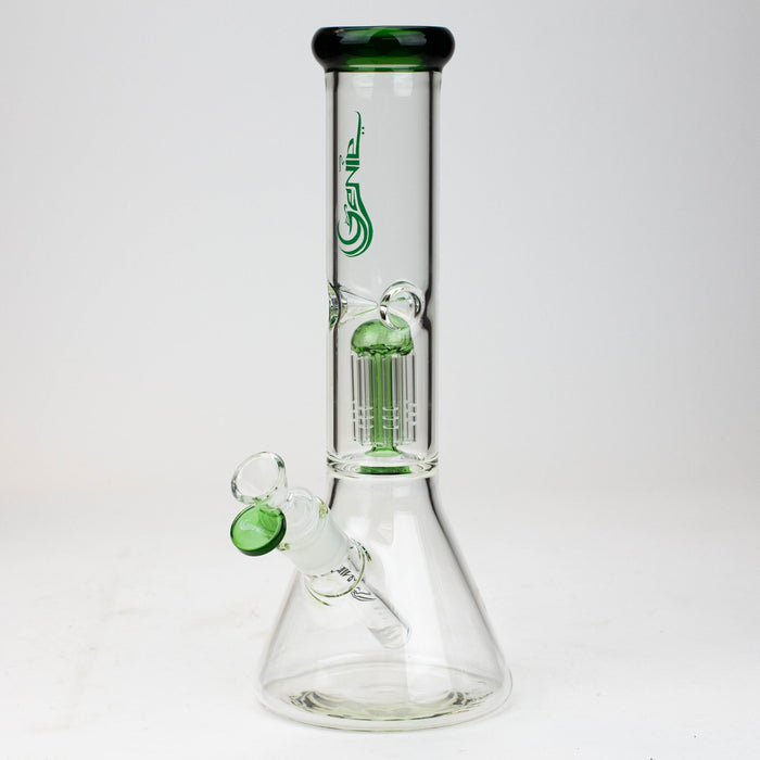12" Genie-Tree arms color accented glass water bong Beaker Bong ONE Green