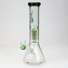 12" Genie-Tree arms color accented glass water bong Beaker Bong ONE Green