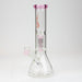 12" Genie-Tree arms color accented glass water bong Beaker Bong ONE Pink