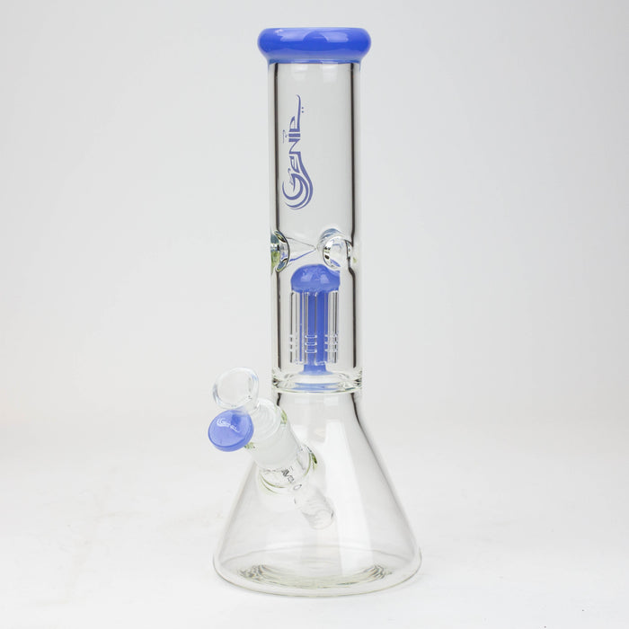 12" Genie-Tree arms color accented glass water bong Beaker Bong ONE Jade Blue
