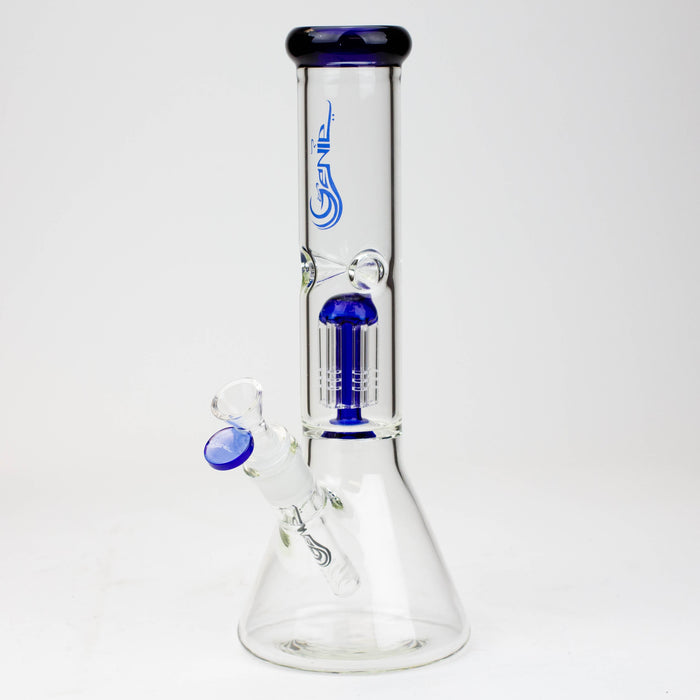 12" Genie-Tree arms color accented glass water bong Beaker Bong ONE Blue