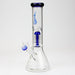 12" Genie-Tree arms color accented glass water bong Beaker Bong ONE Blue