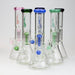 12" Genie-Tree arms color accented glass water bong Beaker Bong ONE
