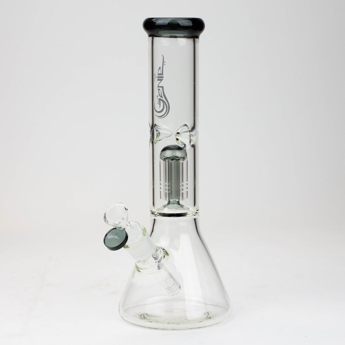 12" Genie-Tree arms color accented glass water bong Beaker Bong ONE T-Black