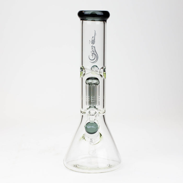 12" Genie-Tree arms color accented glass water bong Beaker Bong ONE