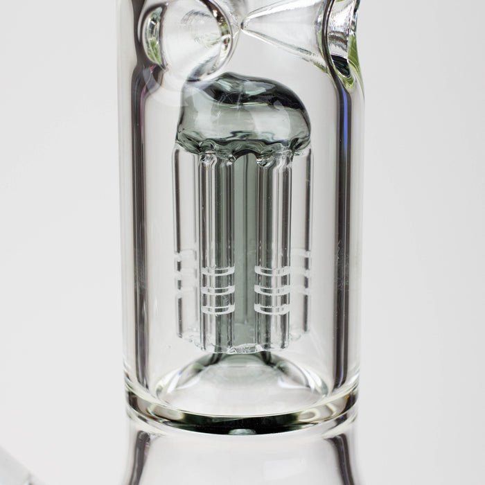12" Genie-Tree arms color accented glass water bong Beaker Bong ONE
