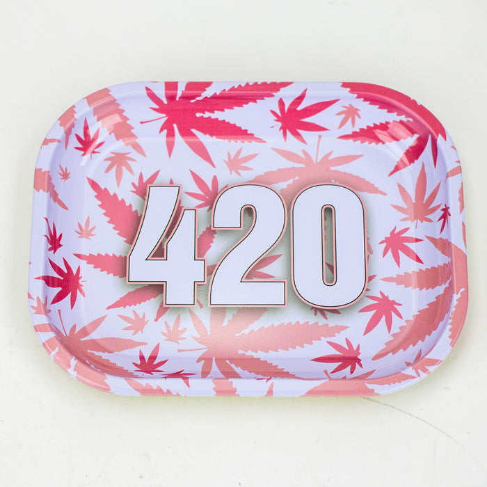 Novelty Metal Rolling Tray-Small Tray Smoking Cat Distribution Pink 420