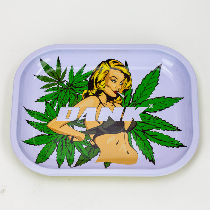 Novelty Metal Rolling Tray-Small Tray Smoking Cat Distribution Dank Girl