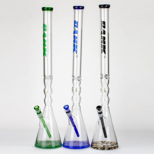 DANK | 29" Curved Tube Beaker Bong – Thick 7mm Borosilicate Glass Glass Bong Smoking Cat Distribution